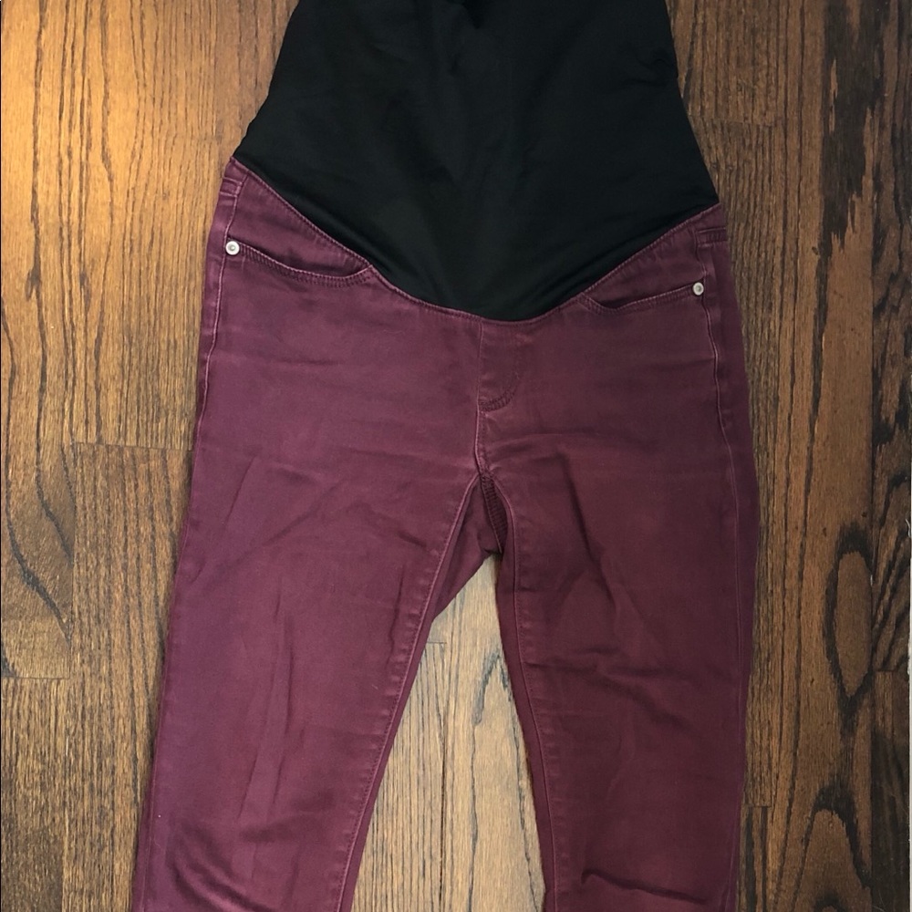 Loft maroon maternity pants size 2PM